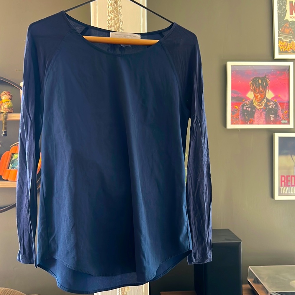 French Connection navy blouse!